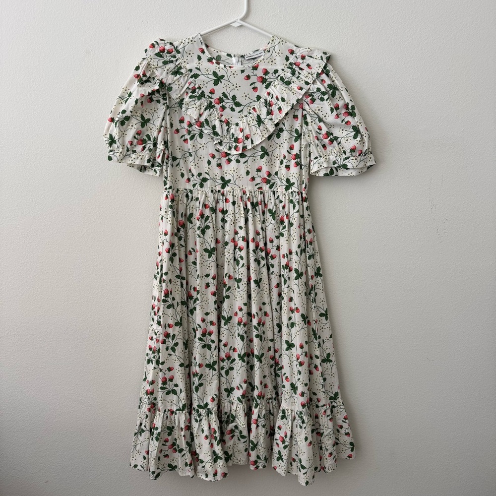 Batsheva x Laura Ashley May Dress in Strawberry Field